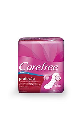 Protetor Diário Carefree Proteção S/ Perfume - 40 Unidades