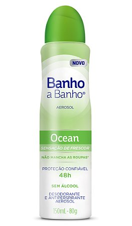 Desodorante Aerosol Banho A Banho Ocean 80g