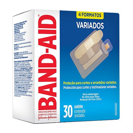 Band Aid Curativo Tamanhos Variados - 30 Unidades