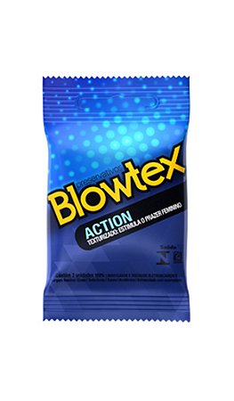 Preservativo Blowtex Action Texturizado - 3 Unidades