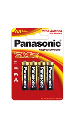 Panasonic Pilha Alcalina Pequena AA - 4 Unidades