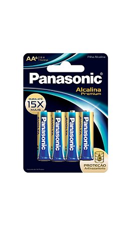 Panasonic Pilha Alcalina Premium AA - 6 Unidades