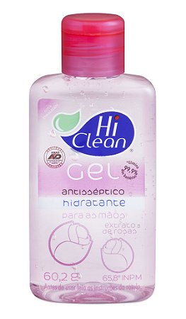 Álcool Gel Hi Clean Extrato De Rosas - 70ml