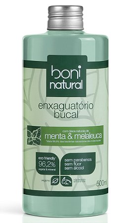 Enxaguante Bucal Menta e Melaleuca de Boni Natural - 500ml