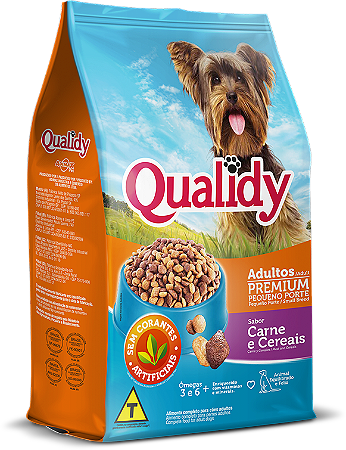 Qualidy Premium Cães Adultos Pequeno Porte Sabor Carne 1kg