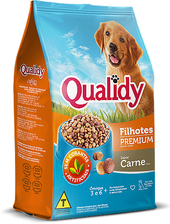 Qualidy Premium Cães Filhotes Sabor Carne  900g