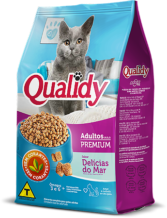 Qualidy Premium Gatos Adultos Sabor Delícias do Mar 500g