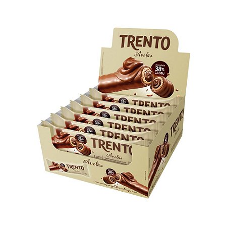 Trento Wafer Avelã Display Com 16un