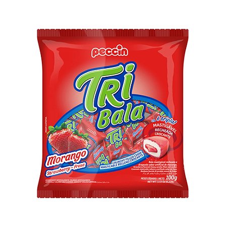 Bala Tribala Morango 100g