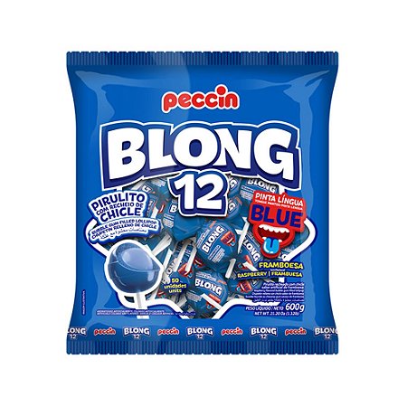 Pirulito Blong 12 Blue 600g/50un
