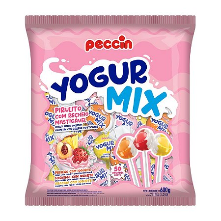 Pirulito Yogurmix Sortido 600g/50un