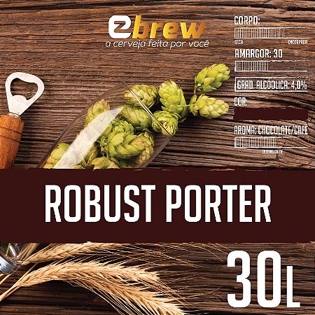 Kit Receita Robust Porter 20, 30 ou 50 litros EZbrew