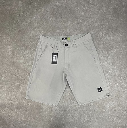 Bermuda Social (Bolso) Quiksilver Cinza Claro