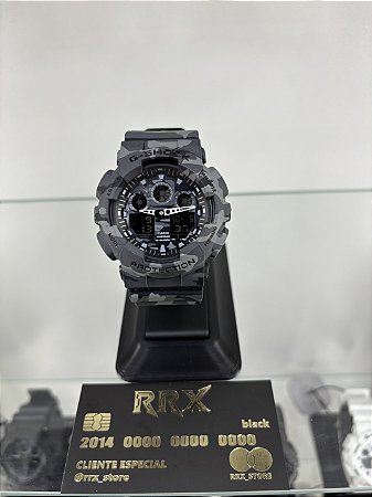 G-Shock GA-100 Cinza Camuflado Escuro