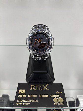 G-SHOCK GMA-2100 PRETO com Ponteiro Laranja