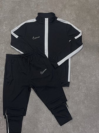 Conjunto Nike Dri-FIT Academy Preto det Branco