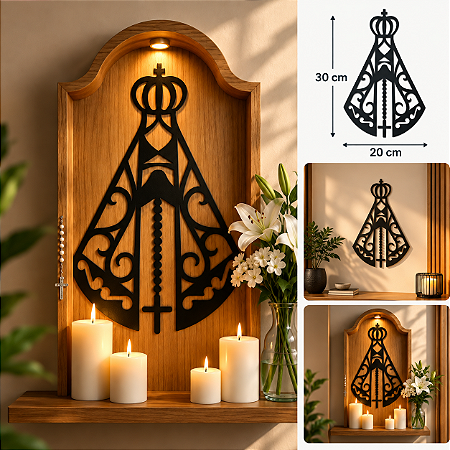 Quadro Decorativo De Nossa Senhora Aparecida Em Chapa De Aço