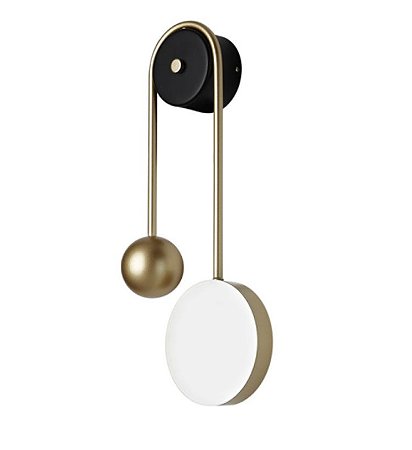 Arandela Dourada Pendulo Moderna Bola Globo Vidro Leitoso Minimalista Nodica ars-107