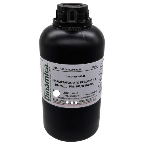 Hexametafosfato de Sódio PA 500 g Dinâmica
