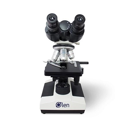 Microscópio Biológico Binocular Aumento 1600x Objetivas Acromáticas Olen