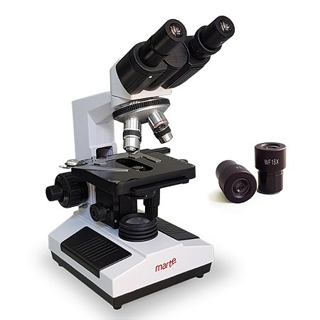 Microscópio Biológico Binocular Aumento 1600x Objetivas Acromáticas Marte