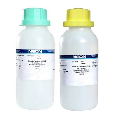 Kit Completo Tampão 4 e 7 - 500ml Cada Para Calibração De Phmetros