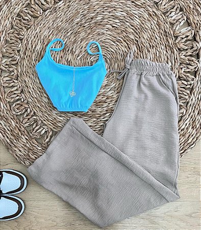 Calça Wide Comfort Bege