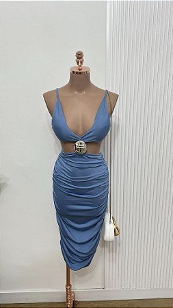 Vestido Azul Argola
