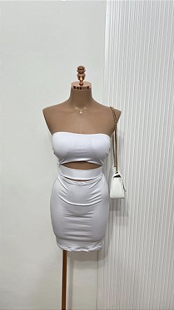 Vestido Branco Tomara que Caia