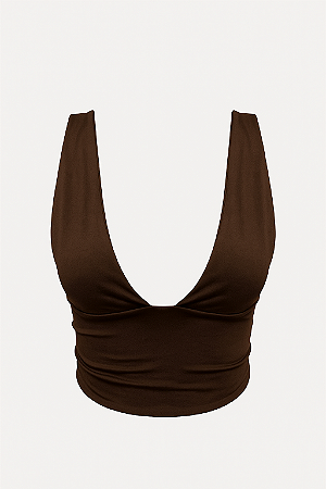 Top Marrom Essência