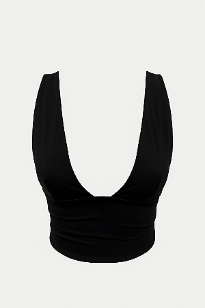 Top Preto Decote Profundo