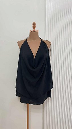 Conjunto Preto Drapeado