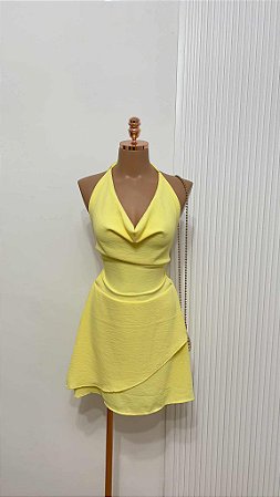 Macaquinho Amarelo Decote V