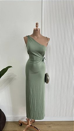 Vestido Verde Um Ombro Só