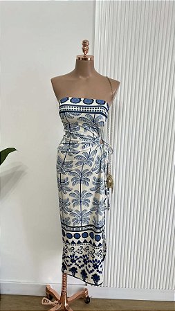 Vestido Estampado Tomara que Caia