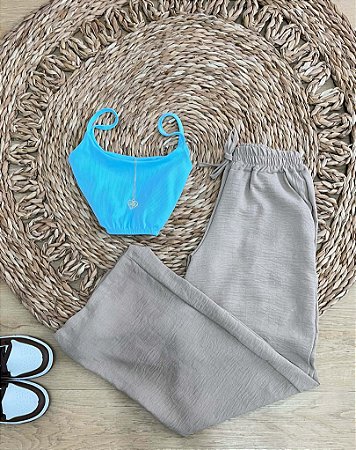 Calça Pantalona Lisa