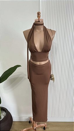 Conjunto Marrom Frente Única