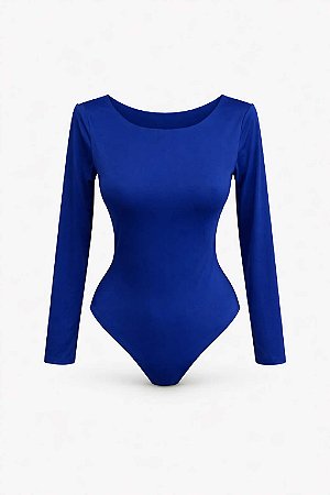 Body Azul Manga Longa