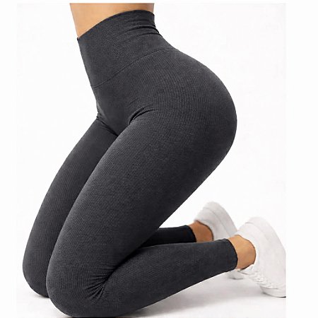 legging canelada cinza
