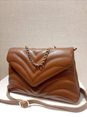 Bolsa Pequena Costuras Alça de Corrente