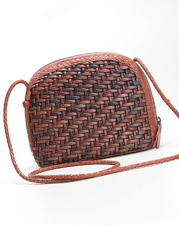 Bolsa Crossbody Couro Vime Colorido