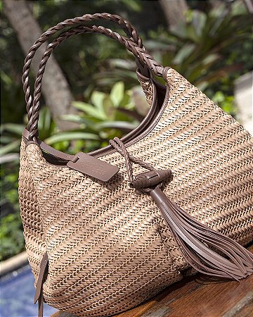 Bolsa Sacola Tresse Tela na Transversal
