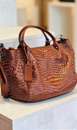Bolsa Tote Couro Tresse Ondas