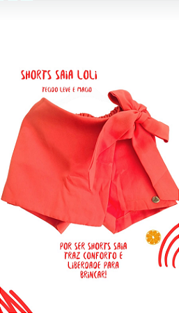 Shorts Saia Laaranja