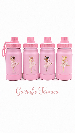Garrafa Térmica Infantil Rosa Menina Ballet