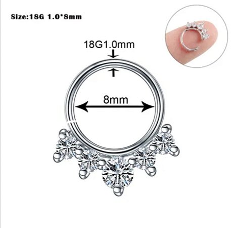 Argola Torção 5 Pedras