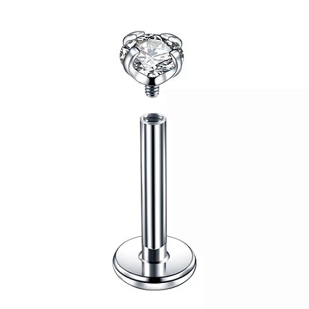 Labret com Zircônia ( ponto de luz )