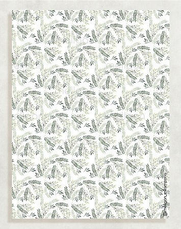 Papel Crepom Floral 01 - Folhas - 30 unid