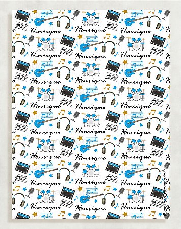 Papel Crepom Infantil 34 - Rock - 30 unid