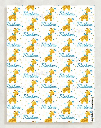 Papel Crepom Maternidade 14 - Girafa - 30 unid